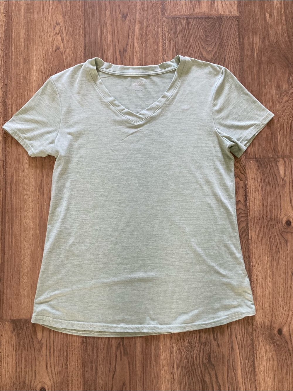 Aviva Classic V-Neck Women's Tee in Light Sage Size M